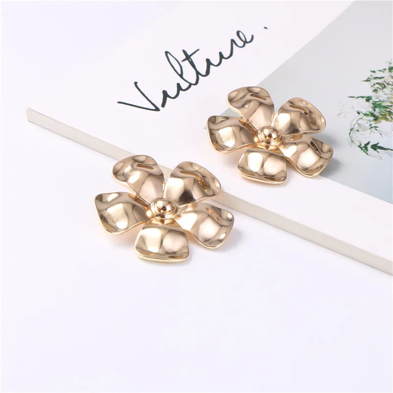 Женские винтажные серьги в стиле панк KOMi серьги-гвоздики золотого цвета форме