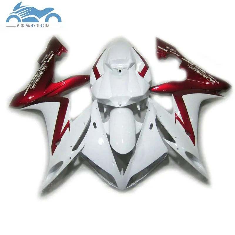 

Injection motorcycle fairing kits fit for YAMAHA 2004 2005 2006 YZFR1 04 05 06 YZF R1 red white plastic fairings kit NY13