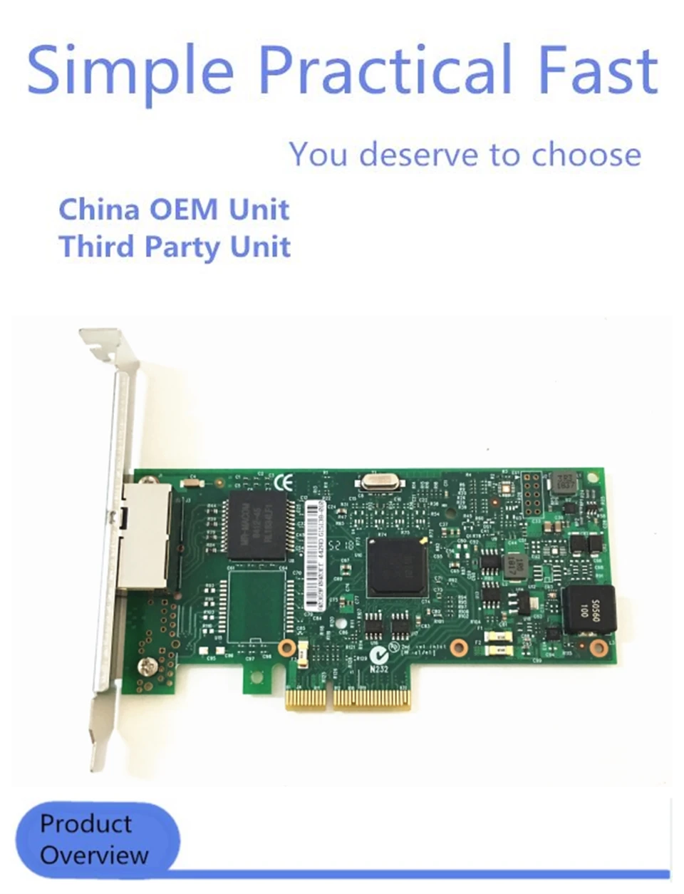 Intel I350-T2 серверный адаптер PCI Express зарядное устройство с двумя портами RJ45 10/100/1000 Мбит/с гигабитный серверный сетевой карты от оригинального производителя в Китае блок