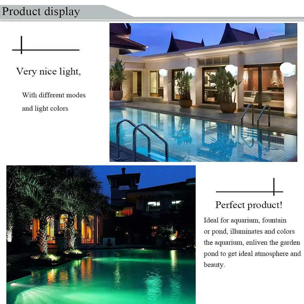 LumiParty IP68 водонепроницаемый прожектор RGB светодиодная подводная лампа 18LED с