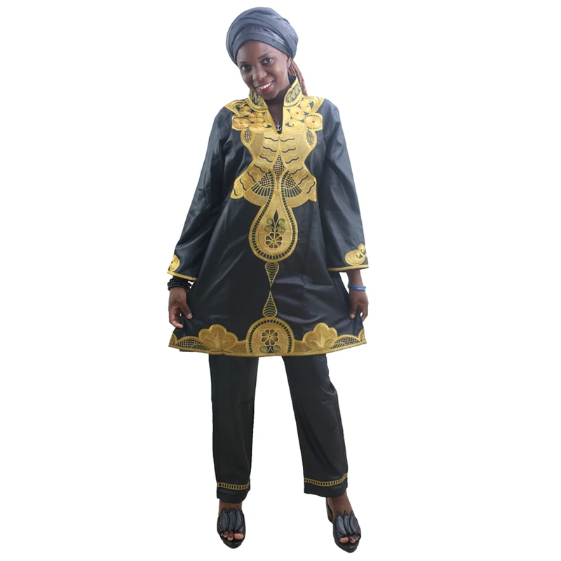 Женский комплект одежды MD из топа и штанов в африканском стиле платье с вышивкой