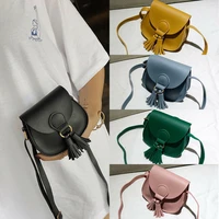 2021 baby summer clothing women girls fashion small shoulder bag leather waist bag solid tassel handbag ladies wholesale gifts
