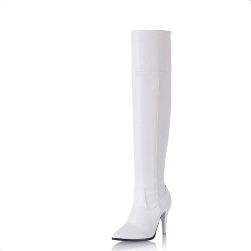 ANMAIRON Over-the-knee Boots Shoes Woman White Size 34-43 Zippers Long Winter Platform High Heels | Обувь