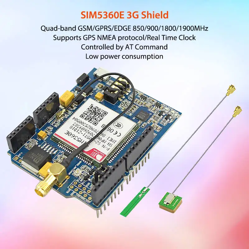 Elecrow GSM/GPRS/EDGE SIM5360E 3G экран для Arduino Uno Mega модуль A GPS Micro SIM карта сеть eCALL макетная