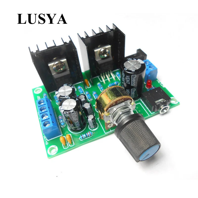 Lusya Mini TDA2030A цифровой аудио усилитель плата 15 Вт + 2 0 Стерео Усилители DC/AC12V DIY F4