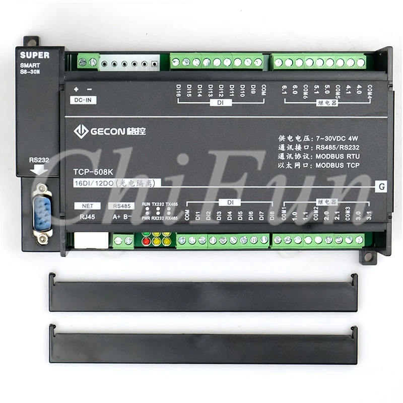 12DO выходное реле канала 16DI переключатель вход RJ45 Ethernet RS485 RS232 Modbus TCP