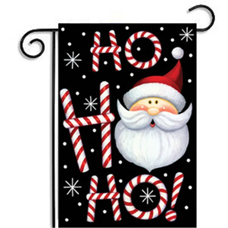 30x45cm Christmas Garden Flag Cartoon Santa Claus Flags and Banners Home Decor Polyester Hanging Banner Gift | Дом и сад