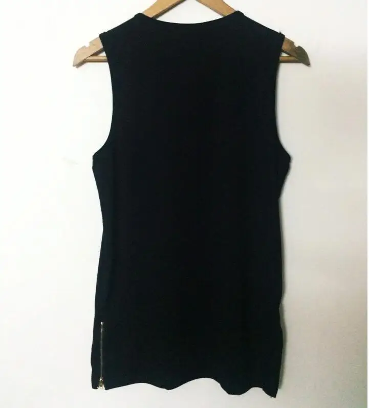 

S---4XL Hot / Summer Men's New Personalized custom large size Fashion Sleeveless Vest Cut Sleeve Pure Color