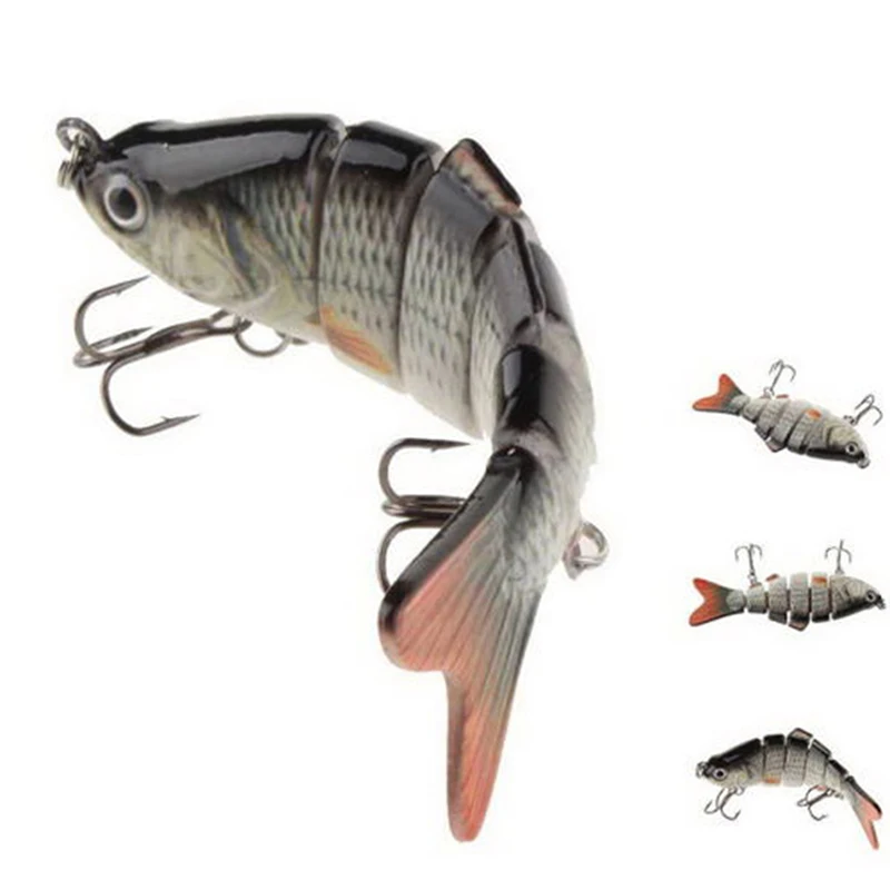

6 Segment Fishing Lure Swimbait Crank Baits Hard Bait Slow Fishing Hooks Tackle