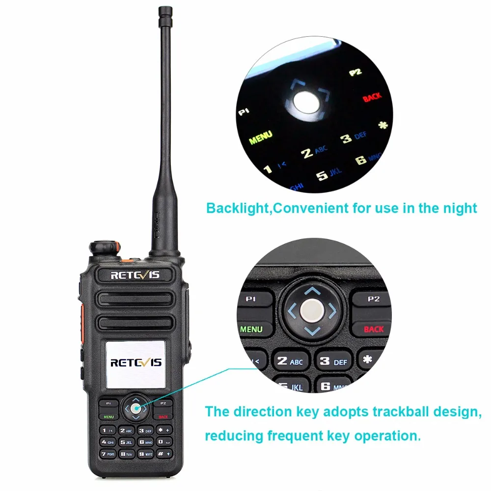 Двухдиапазонная цифровая рация DMR 2 шт. Retevis RT82 GPS DCDM TDMA IP67 водонепроницаемый