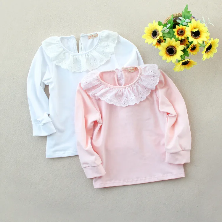 Новое поступление 2017 года весенний детский топ футболка для девочек хлопковый с