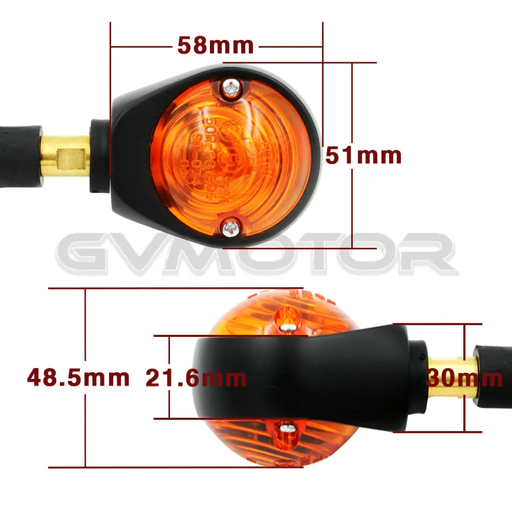 2x винтажный Кафе Racer H21W мотоциклетный фонарь с указателем поворота торцевой