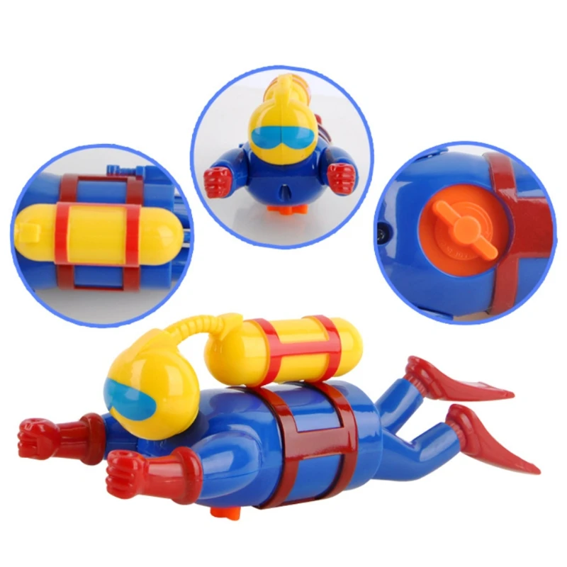 

Bathtub Diver Toy Swimmers Scuba Diver Toy Wind Up Clockwork Sea Baby Bath Toy Kids Toy Simulation Sea Diver for Bathing Baby To