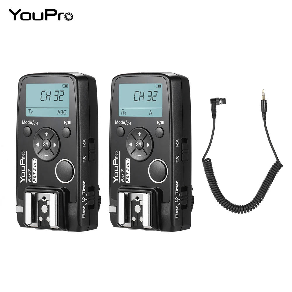Беспроводной пульт дистанционного управления таймером затвора YouPro Pro 7 + триггер