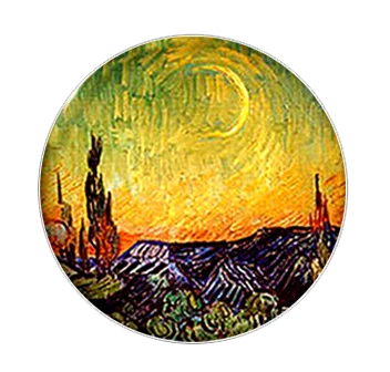 003 5pcs16mm20mm25mmVan Gogh картина Звездная ночь Винсента ручной работы фото стеклянный капельный стиль Кабошоны Ювелирные изделия Аксессуары - Цвет: 003