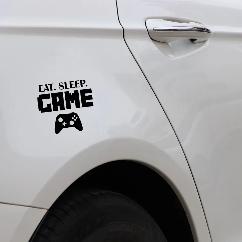 YJZT 15 5 см * 14 3 Автомобильная наклейка Eat Sleep Game .. Виниловые Высококачественные