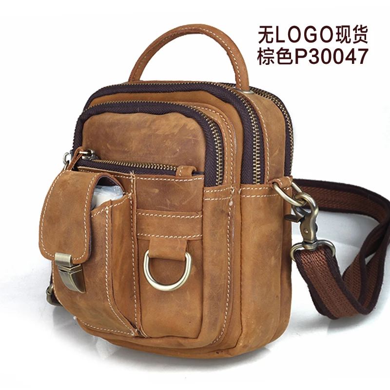 

Vintage Crazy Horse Genuine Leather Men Bags Men Messenger Bag Man Shoulder Crossbody Bags Leather Handbag Male Small Bag
