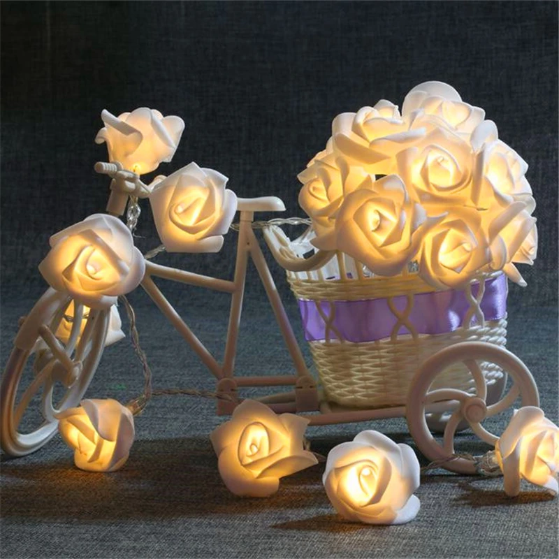 2 шт. светодиодные гирлянды с розовым цветком гирлянда сказочные огни на