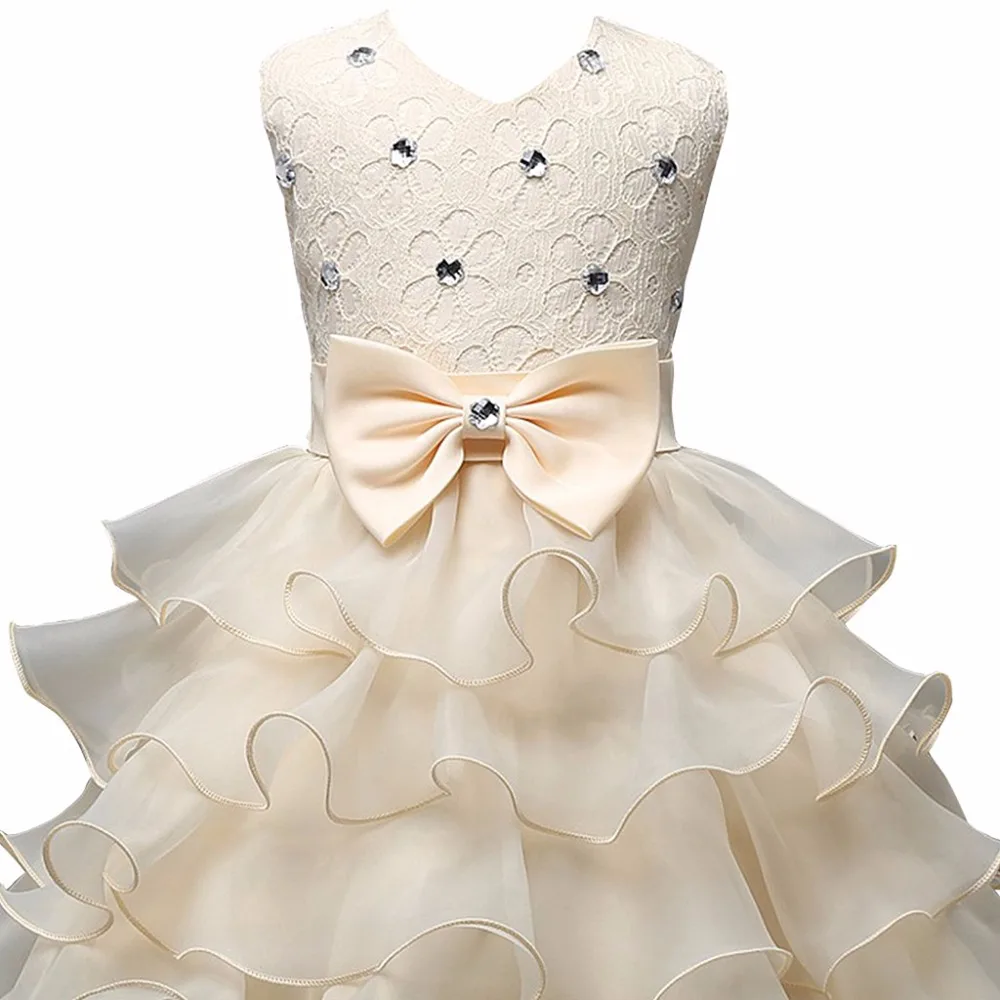 Вечернее платье для девочек детское летнее официальное элегантное кружевное