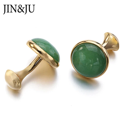 JIN& JU недорогие Роскошные лазуритовые запонки для мужчин, высокое качество, круглые запонки из лазуритового камня Relojes gemelos - Окраска металла: Stone Design 2