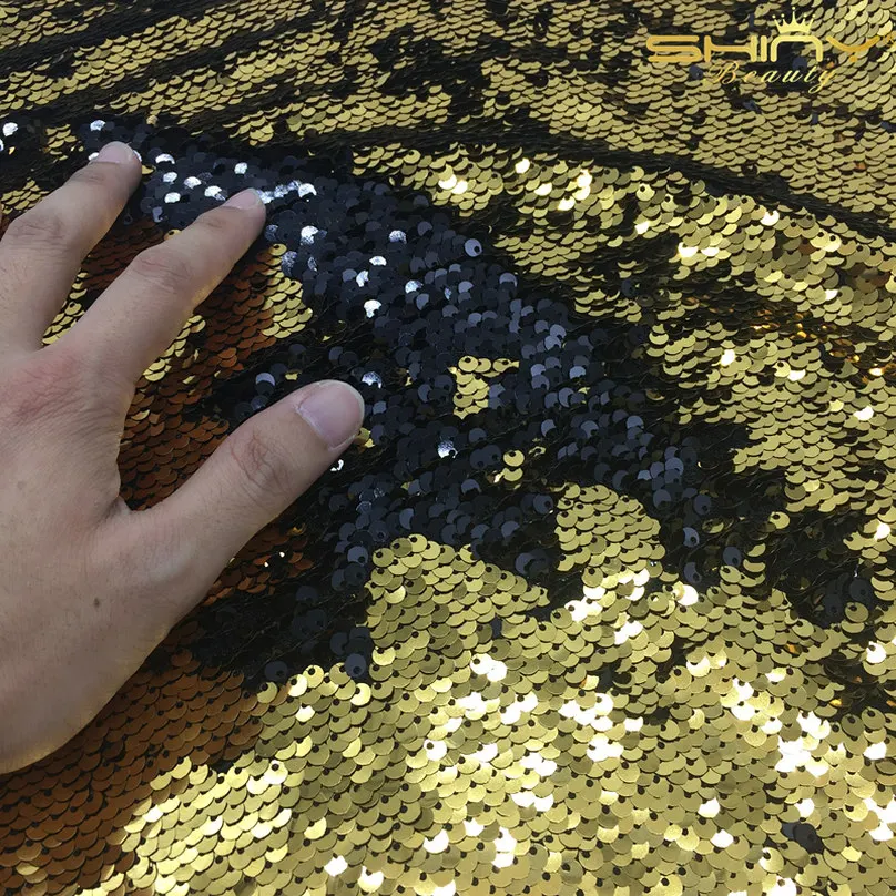 ShinyBeauty обратимые блесток фон Curtain 8ft x русалка рыбьей чешуи Sequin Ткань/фотографии