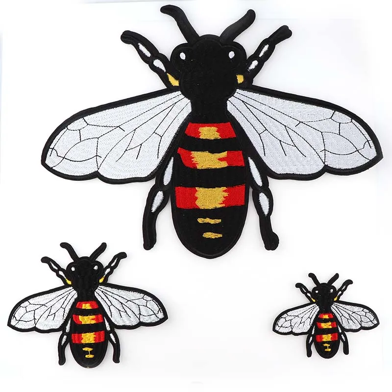 1 Pc Embroidery Bee Patches Mulity Iron On Punk Motif Applique DIY Clothes Accessory Stickers | Дом и сад