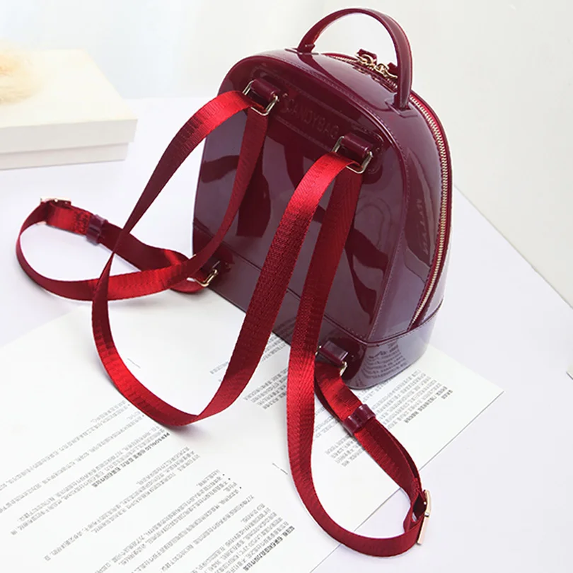 2019 летние силиконовые Милые яркие цвета женские пляжные рюкзаки на молнии