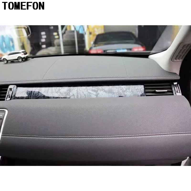 TOMEFON Cho Range Rover Evoque 2015 Đến 2018 ABS Carbon Sợi Gỗ Sơn Nội Thất Trước Trung Bảng Điều Khiển Bên Hông Lỗ Thông Khí viền 5 Chiếc