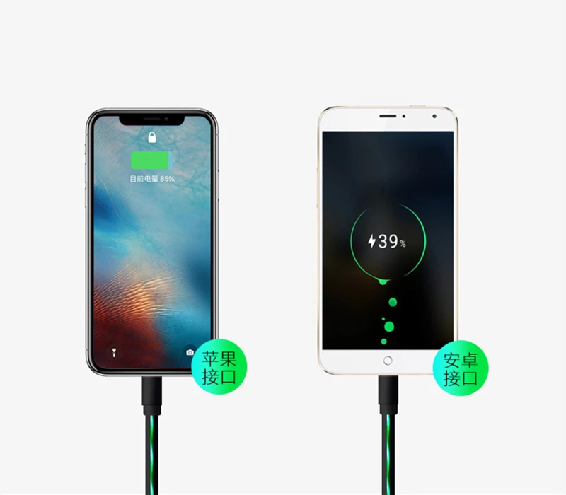 Syrinx светодиодный микрокабель USB Type C для Iphone X Xs 8 7 6s Samsung s9 s8 кабель быстрой зарядки