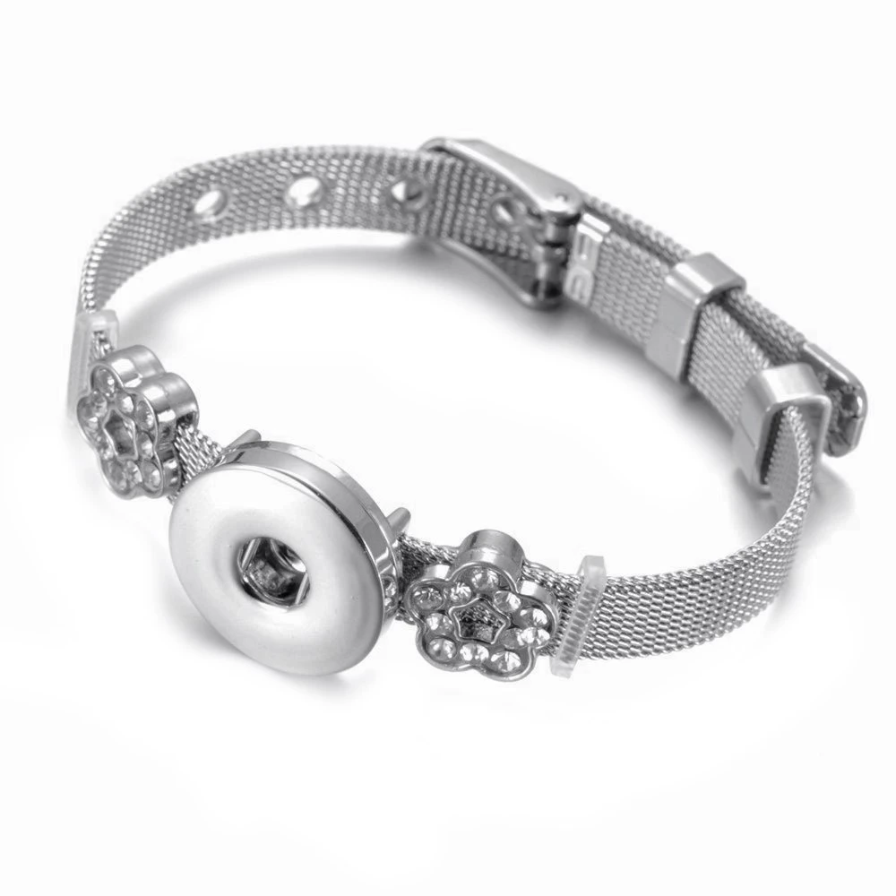 Новые шармы с цветами из нержавеющей стали 18 мм браслеты и обручи ювелирные