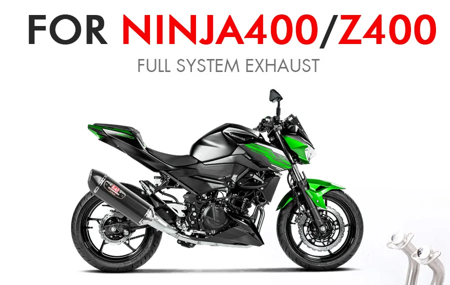 Ninja 400 Z400 полная система мотоциклетная выхлопная труба средняя Соединительная труба побега мото с DB killer для Kawasaki z400 slip-on 19