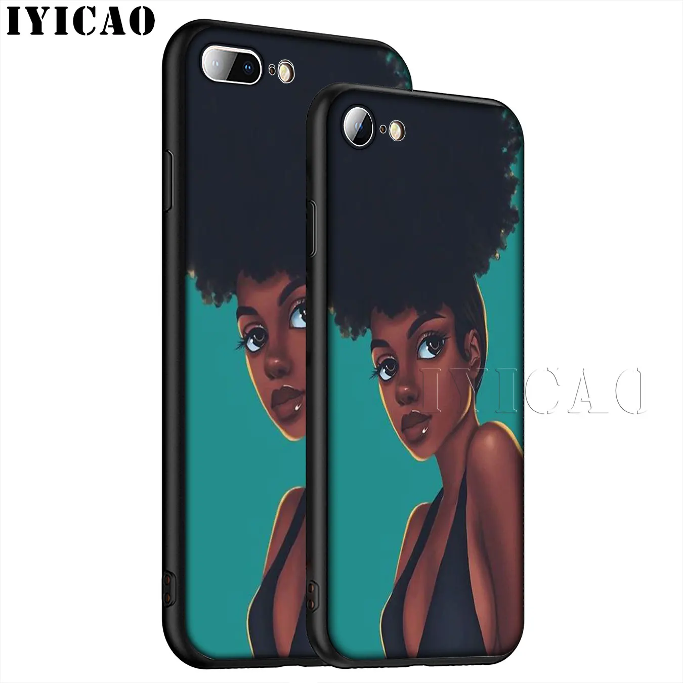 Новый персонализированный Мягкий силиконовый чехол для телефона MELANIN POPPIN Black Girl