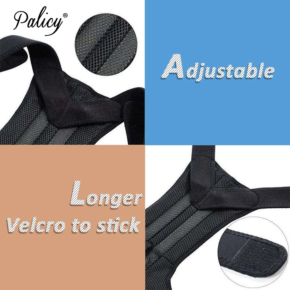 Palicy Adjustable Adult Corset Back Posture Corrector Shoulder Lumbar Brace Spine Support Braces Neoprene Shapers For Men Women