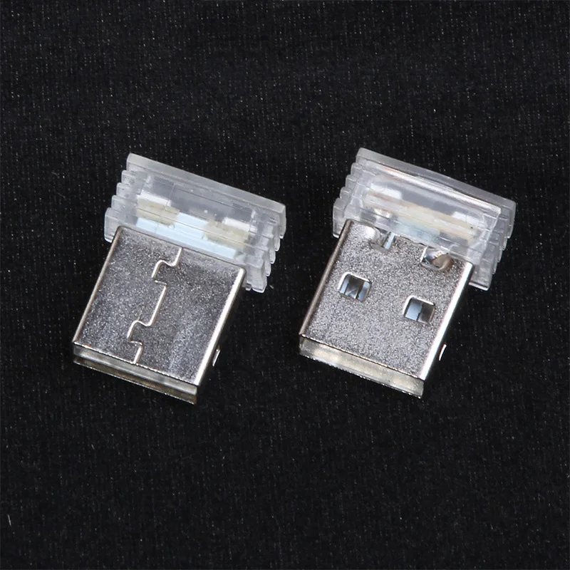 Droshipping Бело-синяя гибкая мини-USB-лампа с LED-подсветкой, яркая подсветка для автомобильной атмосферы.