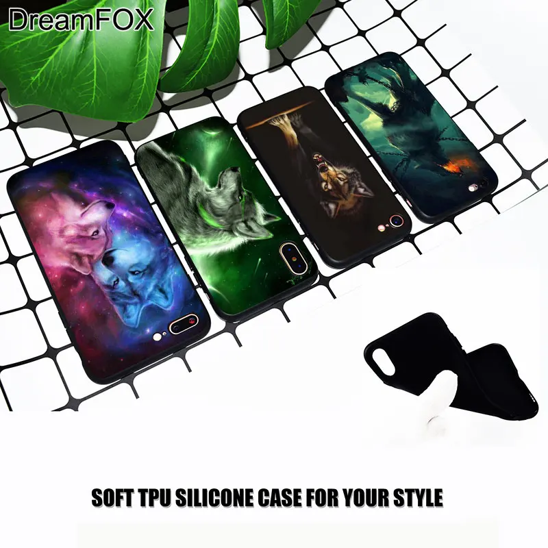 M082 Cute Animals The Wolf Black Soft TPU Silicone Case Cover For Apple iPhone 11 Pro XR XS Max X 8 7 6 6S Plus 5 5S 5G SE |