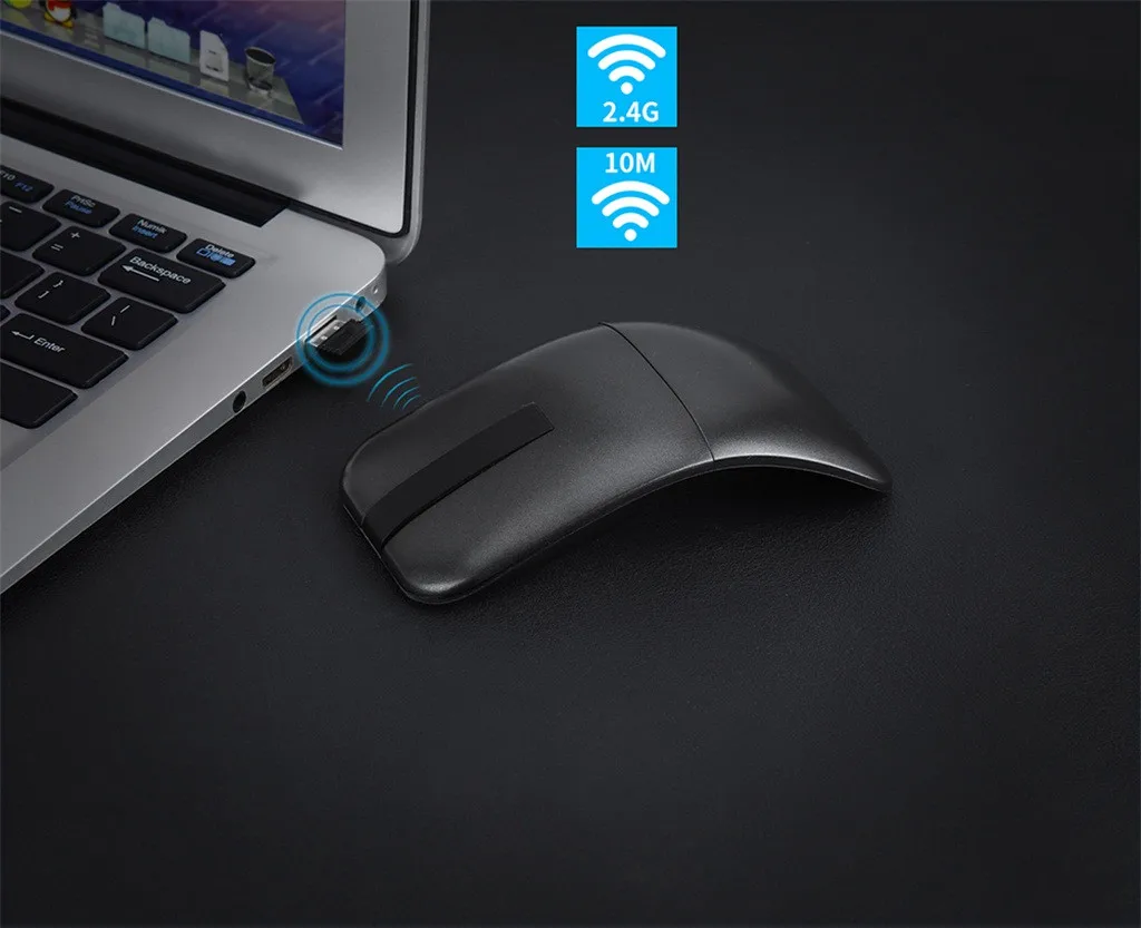 2 4 ГГц USB беспроводная эргономичная дизайнерская мышь 1200 dpi 3D прокрутка Складная