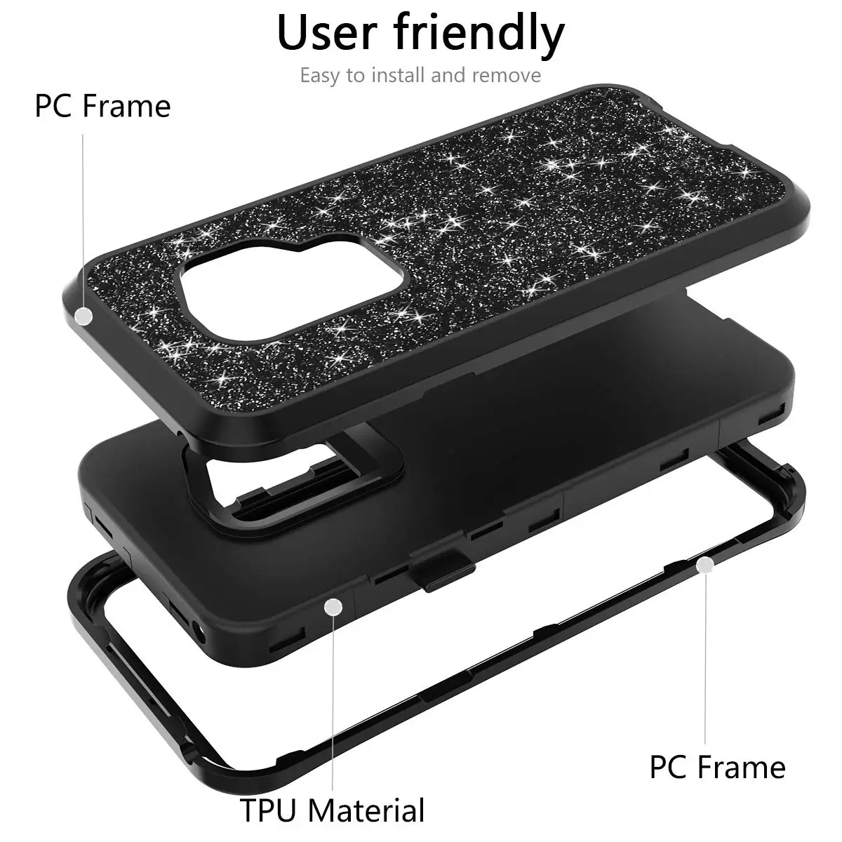 Противоударный защитный чехол для Samsung Galaxy S9 Plus гибридный жесткий резиновый