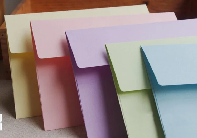 

20pcs Blue pink purple and yellow 17.5*12.5 cm Many mini cute 4 kinds of color envelope stationery gift 005002012