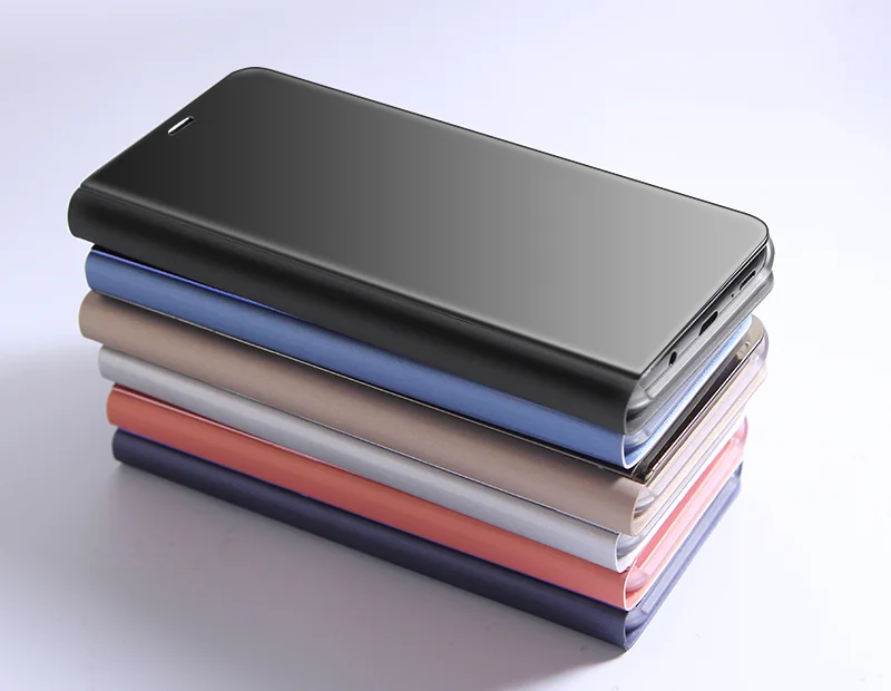 Зеркальная поверхность для iPhone 6S 6Plus 7 7Plus 8 Plus чехол с откидной подставкой чехлы