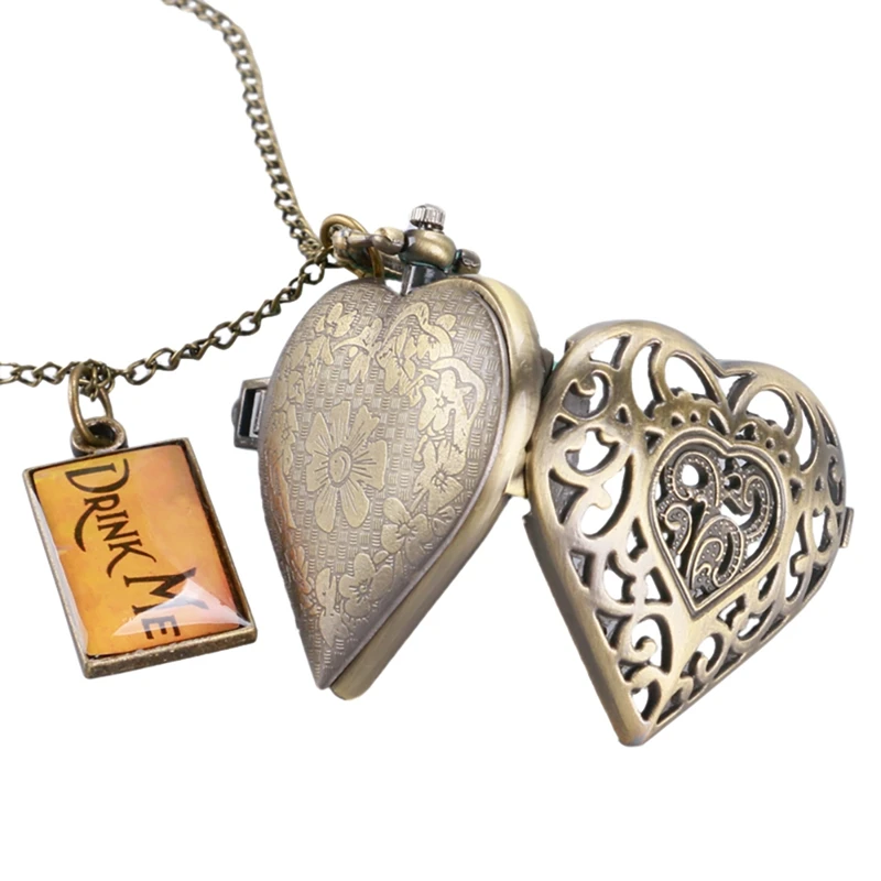 Ювелирные изделия для влюбленных Кварцевые карманные часы в стиле ретро женские