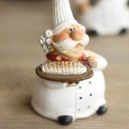 (2 шт./компл.) Статуэтка шеф-повара из смолы с высокой шляпой скульптура аксессуары