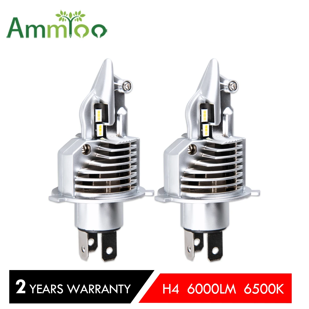 AmmToo HS1 H4 moto rcycle светодиодный головной светильник 6500K 6000LM led автомобилей головной светильник AC/DC 12 v-80 v продукт для всех 30 Вт moto лампы яркий светильник