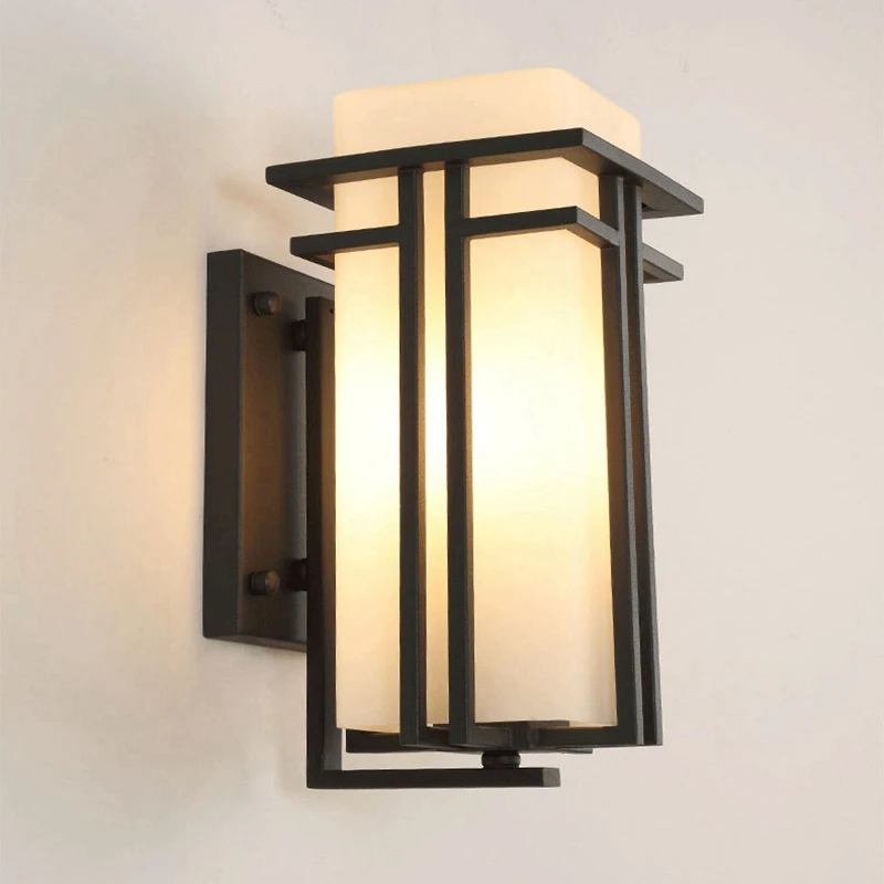 

LukLoy Outdoor Wall light LED Square Creative Modern Simple Outdoor Waterproof Outdoor Balcony Garden Light Corridor Wall Lamp