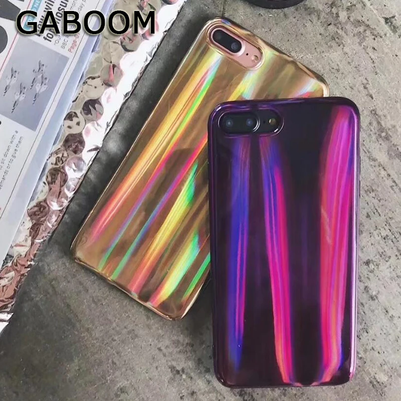 GABOOM Роскошные IMD лазерный телефон чехлы для iPhone 7 Чехол 6 6s 8 Plus X охватывает моды