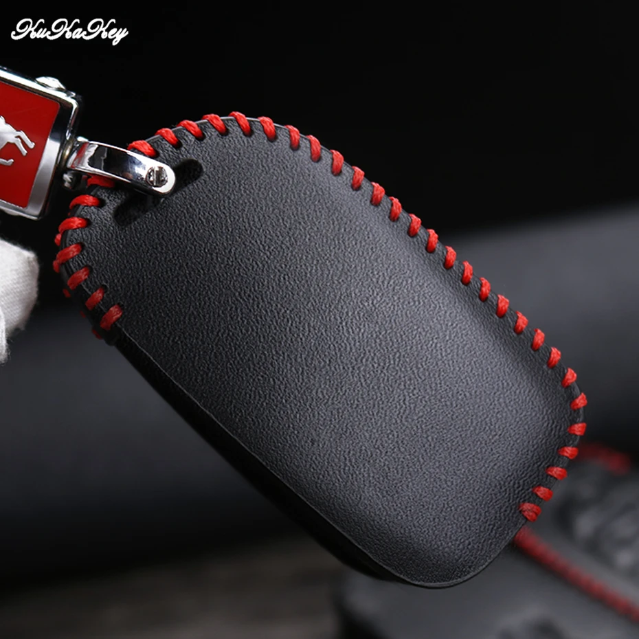 Кожаный чехол для автомобильного ключа Peugeot 207 407 406 307 308 3008 защитный кожаный
