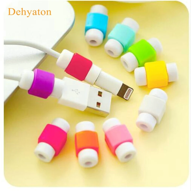 

50pcs/lot Fashion Phone USB Digital Charger Cable Saver Protector Colorful Cable Saver Cord Protection For iPhone Cable winder