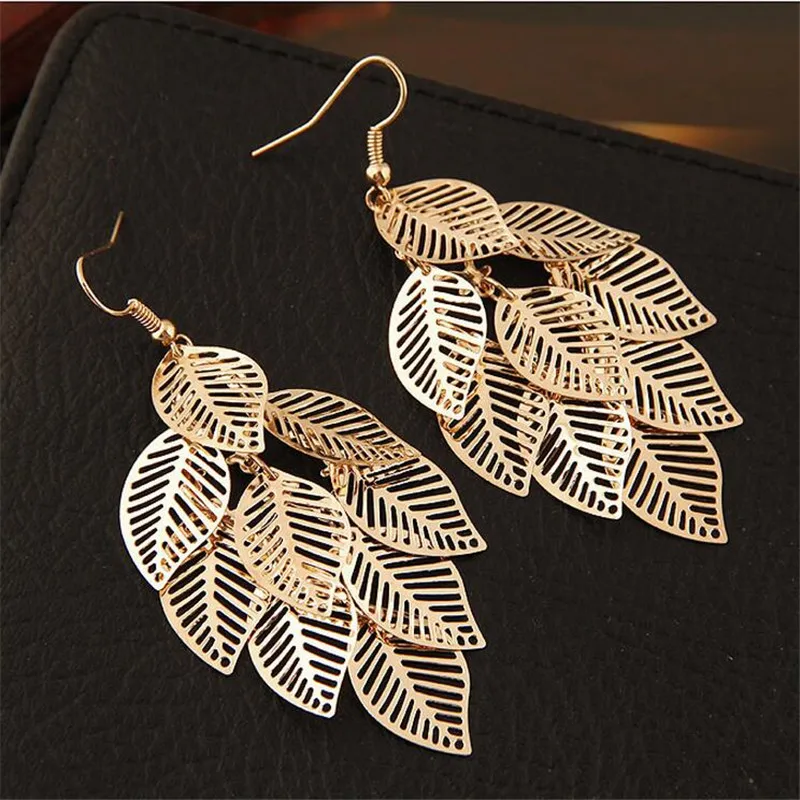 Модные серьги для женщин Boucle d'oreille винтажные Золотые/Серебристые Длинные в