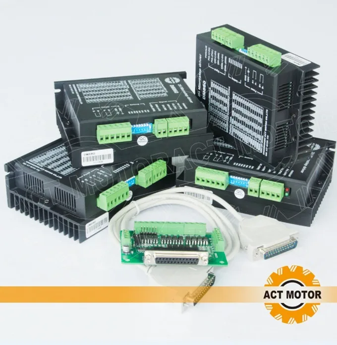 Высокое качество! Закон 4 оси драйвер шагового двигателя DM860 80V 7.8A 256 микрошагов