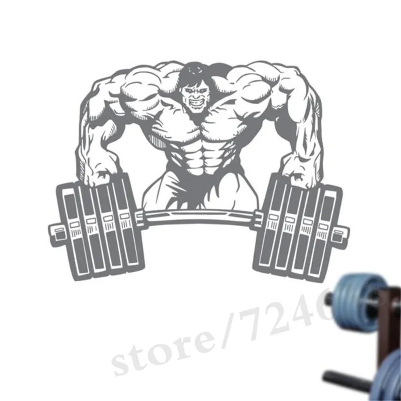Женская наклейка для фитнеса кроссфита штанга мышц постеры бодибилдинга