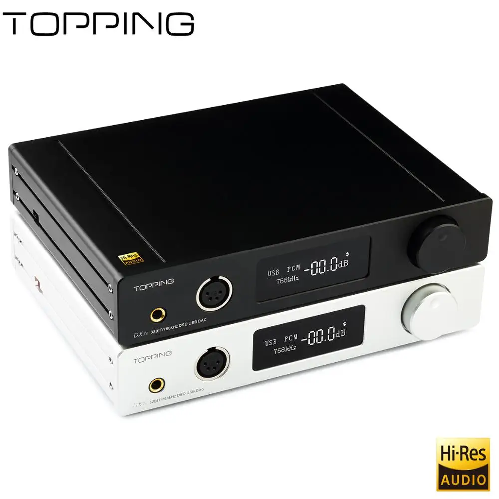 2018 USB DAC TOPPING DX7S полностью сбалансированный декодер для наушников ES9038Q2M * 2 XMOS TPA6120